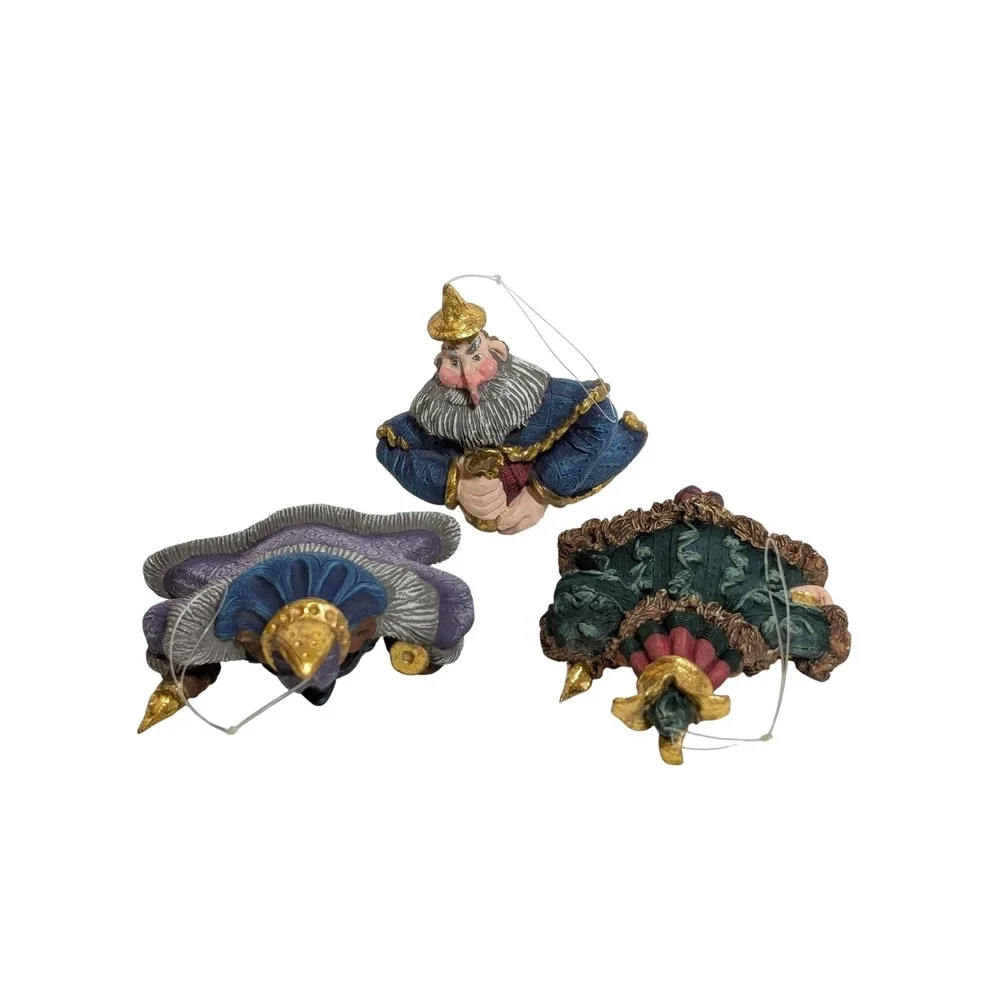 Vintage Dept 56 We Three Kings Whimsical Wise Men Christmas Ornaments Set of 3